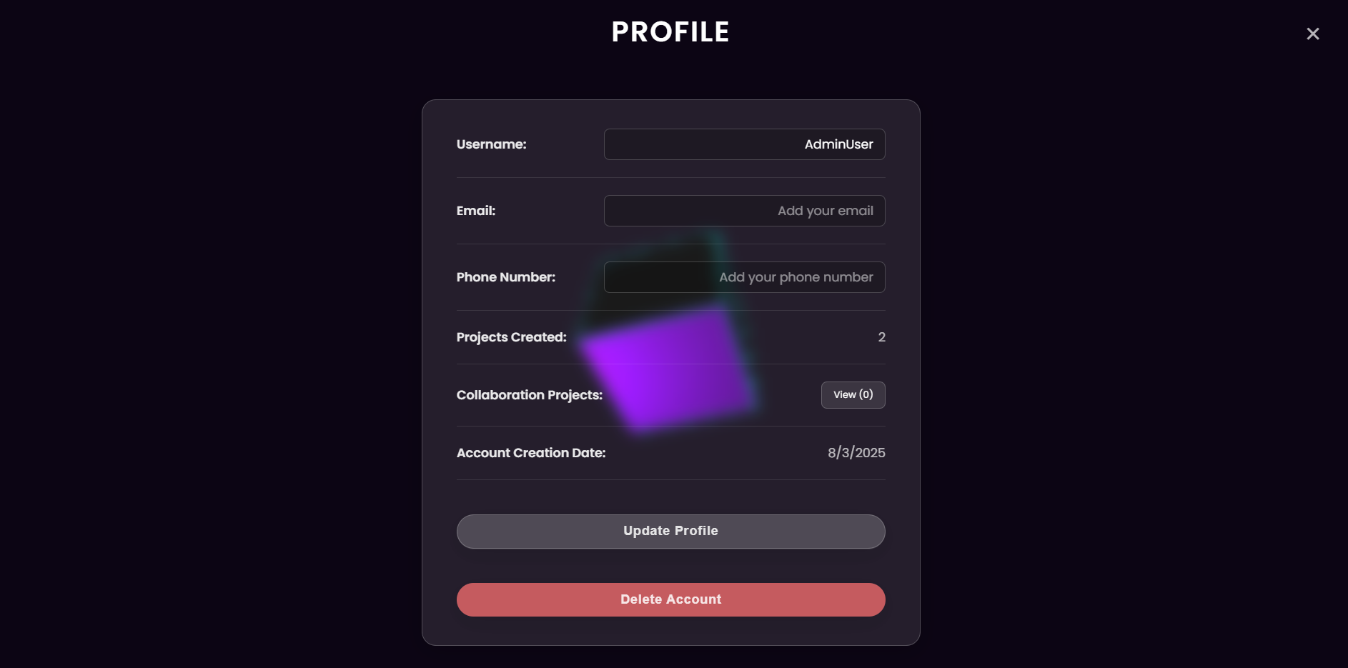 Active profiles feature